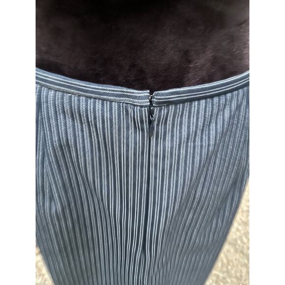 Harve Benard Vintage Denim Pinstripe Skirt Suit Lined Herringbone Jacket Sz10 - Picture 4 of 8